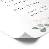 Bloemrijke Blauwe Hortensia Groene Huwelijksbegroe Poster (Hoek)