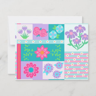 Bloemrijke Bloeiende Bloemen Ontwerp RSVP Kaartje