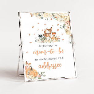 Bloemrijke bosdieren Envelope Station bord Poster