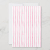 Bloemrijke Bruidsbrunch Elegante Roze Streep Bruid Kaart (Achterkant)