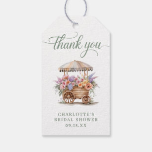 Bloemrijke Bruidsdouche Botanische Dankjewel Cadeaulabel