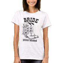 Bloemrijke Bruidslaarzen 'Getrouwd Worden' T-Shirt