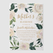 Bloemrijke christelijke zegenfeest voor moeder en vellum uitnodigingen (Voorkant)