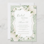 Bloemrijke Elegante Witte Hydrangea Bruidsdouche  Kaart (Voorkant)