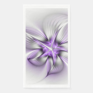 Bloemrijke Elegantie Moderne Abstracte Paarse Frac Servet