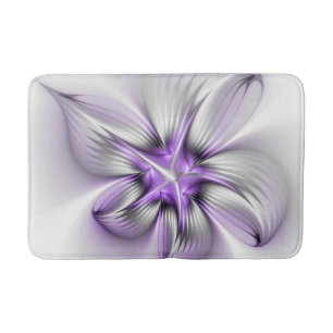 Bloemrijke Elegantie Moderne Abstracte Violetkleur Badmat