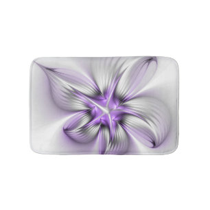Bloemrijke Elegantie Moderne Abstracte Violetkleur Badmat