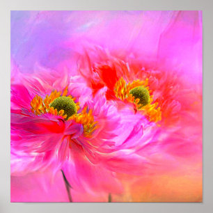 Bloemrijke fantasie poster