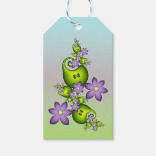 Bloemrijke Fantasie Sering Bloemen Groene Vormen F Cadeaulabel
