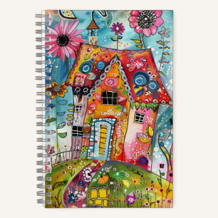 *~* Bloemrijke Fantasie Whimsical AN1 Gelukkige K Notitieboek