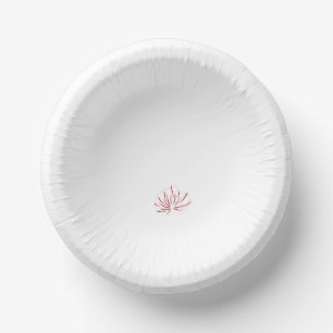 Bloemrijke feestkommen Elegant rood tafelservies Papieren Kommen