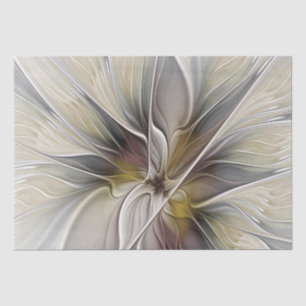 Bloemrijke Fractal, Fantasie Bloem met Aardetinten Tissuepapier