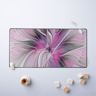 Bloemrijke Fractale Moderne Abstracte Bloem Roze G Bureaumat