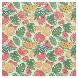 Bloemrijke Fruit Achtergrond Stof