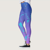 Bloemrijke geometrische verlooplegging leggings (Links)