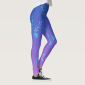 Bloemrijke geometrische verlooplegging leggings (Rechts)