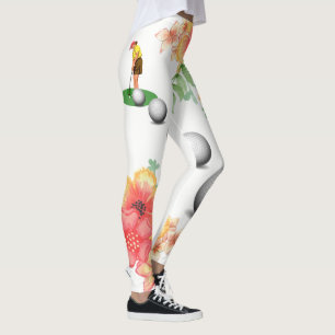 Bloemrijke Golfballen Golfer Leggings
