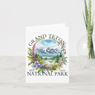 Bloemrijke Grand Teton National Park Wandelen Kamp Kaart