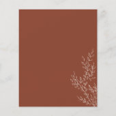 Bloemrijke herfst Boho Terracotta bruin Botanisch  Flyer (Achterkant)