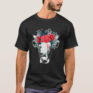 Bloemrijke Hoogland Koe Kalveren Zuivelboerderij D T-shirt