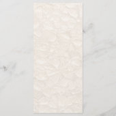 Bloemrijke Ivoren Elegante Script Bruiloft Menu (Achterkant)