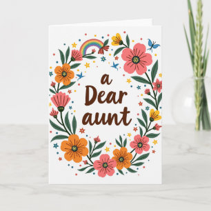 Bloemrijke kaart voor Oma-dag