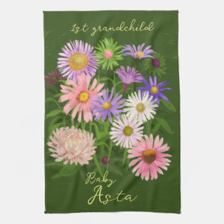 Bloemrijke keukendoek voor een oma voor de eerste  theedoek