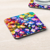 Bloemrijke Kleurene explosie Bier Onderzetter (Linkerzijde)