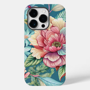 Bloemrijke kleurrijke iPhone 14 Pro hoesjes