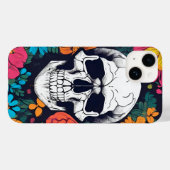 Bloemrijke kleurrijke schedelkunst Case-Mate iPhone case (Achterkant (horizontaal))