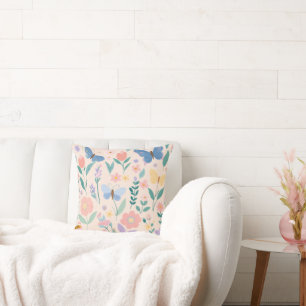 Bloemrijke lente bloei schattig meisjesachtig roze kussen