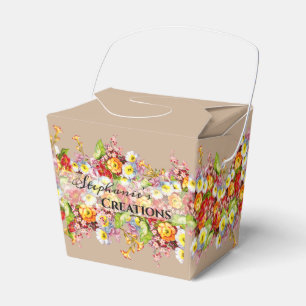 Bloemrijke Lente Bloemen Sleutelbloem Taupe Profes Bedankdoosjes