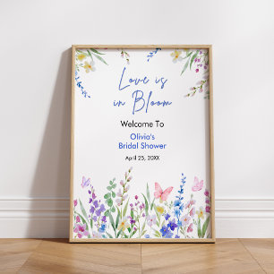 Bloemrijke Liefde is in Bloei Bruiloft Feest Welko Poster