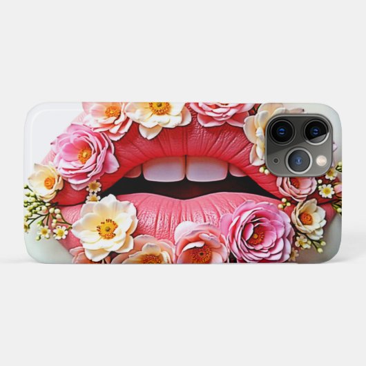 Bloemrijke Lipkunst Case-Mate iPhone Case (Achterkant (horizontaal))