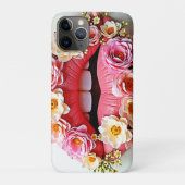 Bloemrijke Lipkunst Case-Mate iPhone Case (Achterkant)