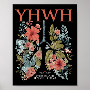 Bloemrijke Long Christelijk Onze Adem Spreekt Zijn Poster