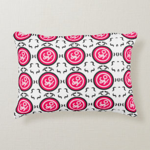 Bloemrijke Mandala Naadloos Patroon Modern Roze Ba Accent Kussen