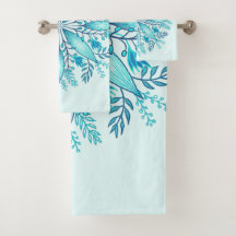 Bloemrijke Mandala - Turquoise Blauwe Boho Sneeuwv