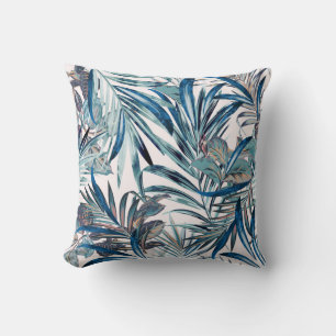 Bloemrijke mode tropisch vintage patroon met palm kussen