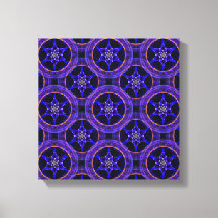 Bloemrijke moderne boho elegante abstracte patroon canvas afdruk