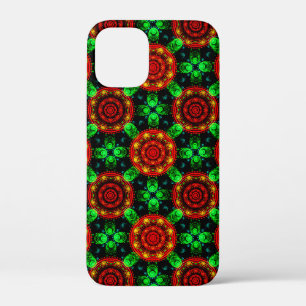 Bloemrijke moderne boho elegante abstracte patroon iPhone 12 mini hoesje