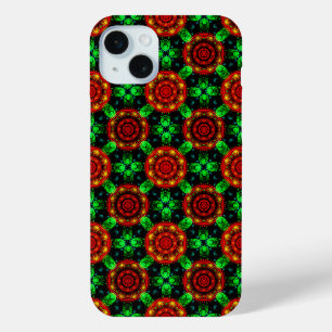 Bloemrijke moderne boho elegante abstracte patroon iPhone 15 mini hoesje
