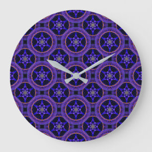 Bloemrijke moderne boho elegante abstracte patroon grote klok