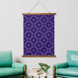 Bloemrijke moderne boho elegante abstracte patroon hangend wandkleed