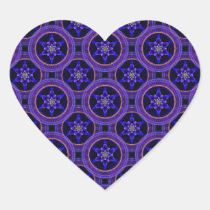 Bloemrijke moderne boho elegante abstracte patroon hart sticker