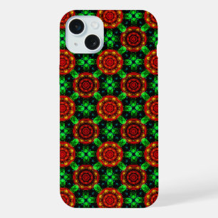 Bloemrijke moderne boho elegante abstracte patroon iPhone 15 plus case