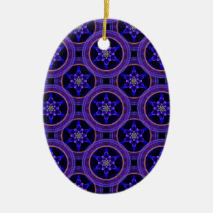 Bloemrijke moderne boho elegante abstracte patroon keramisch ornament