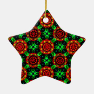 Bloemrijke moderne boho elegante abstracte patroon keramisch ornament