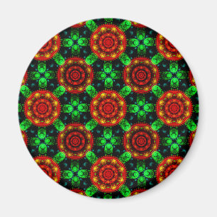 Bloemrijke moderne boho elegante abstracte patroon magneet