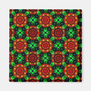 Bloemrijke moderne boho elegante abstracte patroon magneet